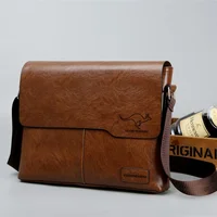 Men's Classic Faux Leather Crossbody Messenger Bag