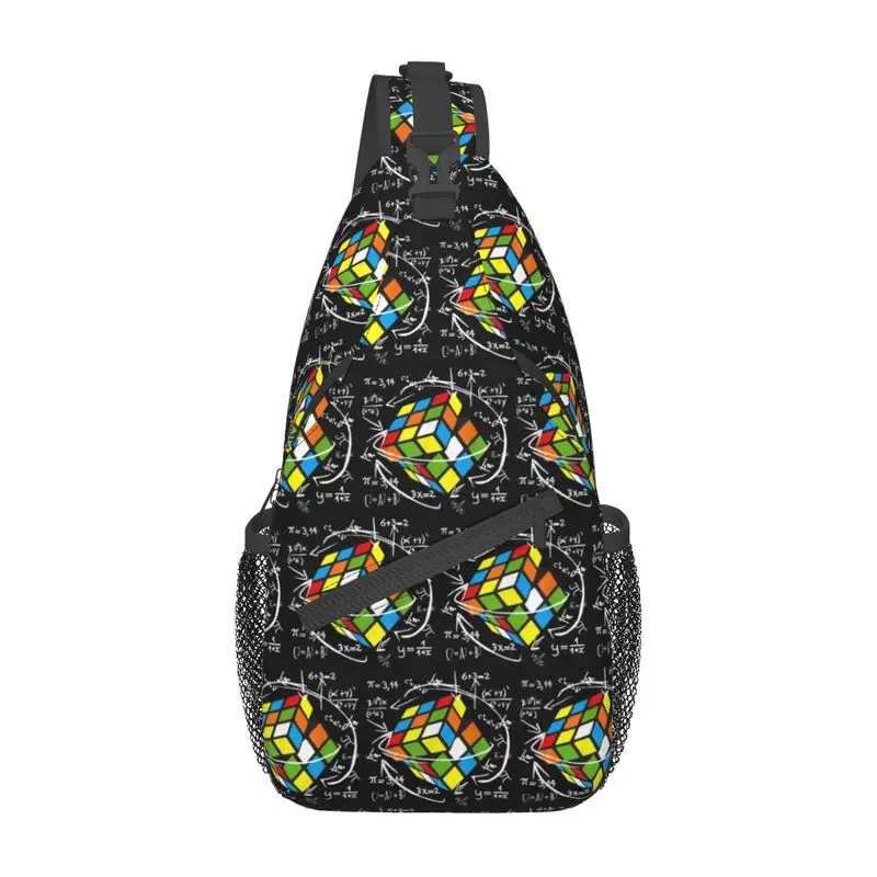 

Cute Math Rubics Sling Chest Crossbody Bag Men Fashion Math Teachers Gifts Shoulder Backpack for Hiking