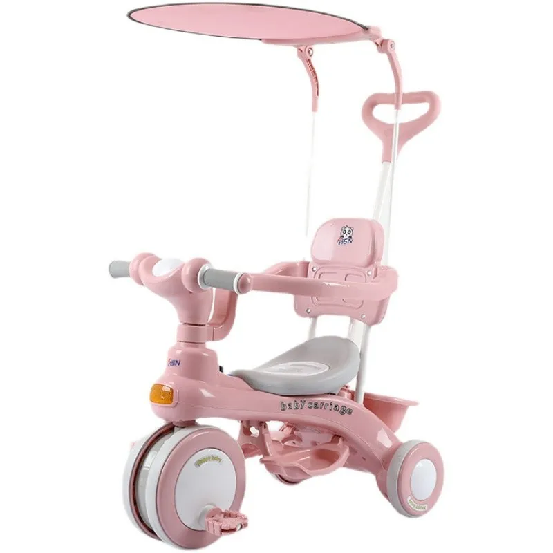 Triciclo Per Bambini 1-3-6 Anni Baby Trike 3 Carriola Outdoor Popular Kids Push Walker Scooter A Tre Ruote Con Illuminazione Musicale