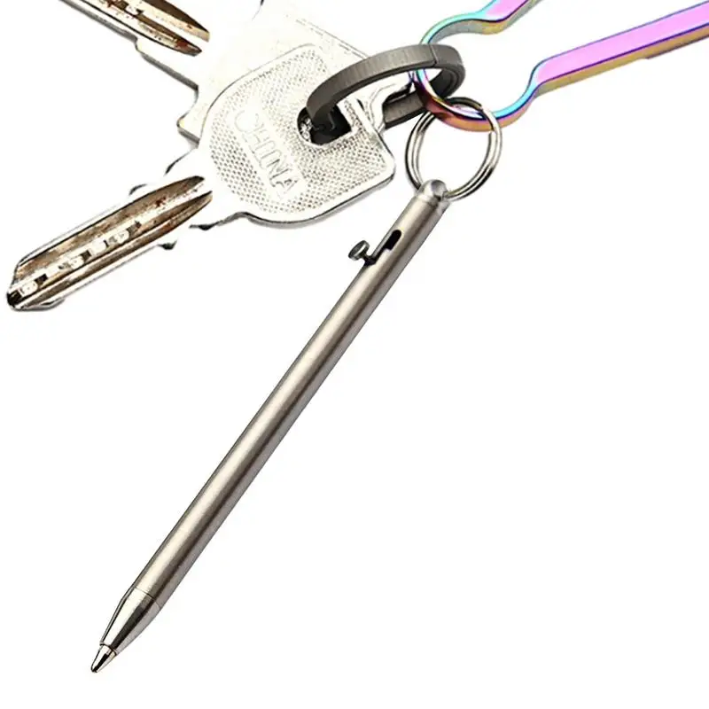 

Mini Metal Signature Ballpoint Pen, Titanium Gadget, Keychain, Outdoor, Camping, Hiking, Travel, Useful Accessories
