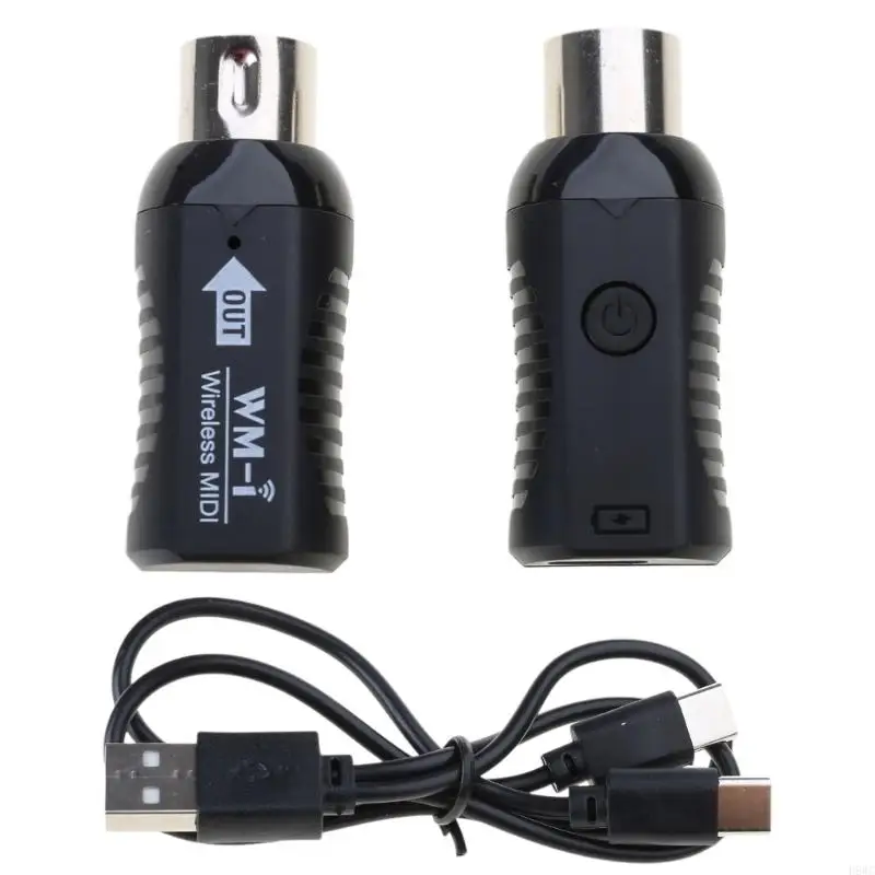 H8WC Wireless MIDI Adaptor 2.4GHz MIDI Wireless Guitar System Receiver Transmitter