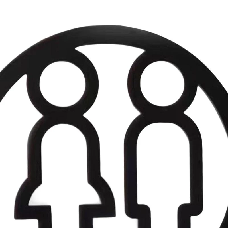 Modern Acrylic Bathroom Sign Elegant Office Restroom Marker Easy To Install Washroom Symbol Signage for Public Space
