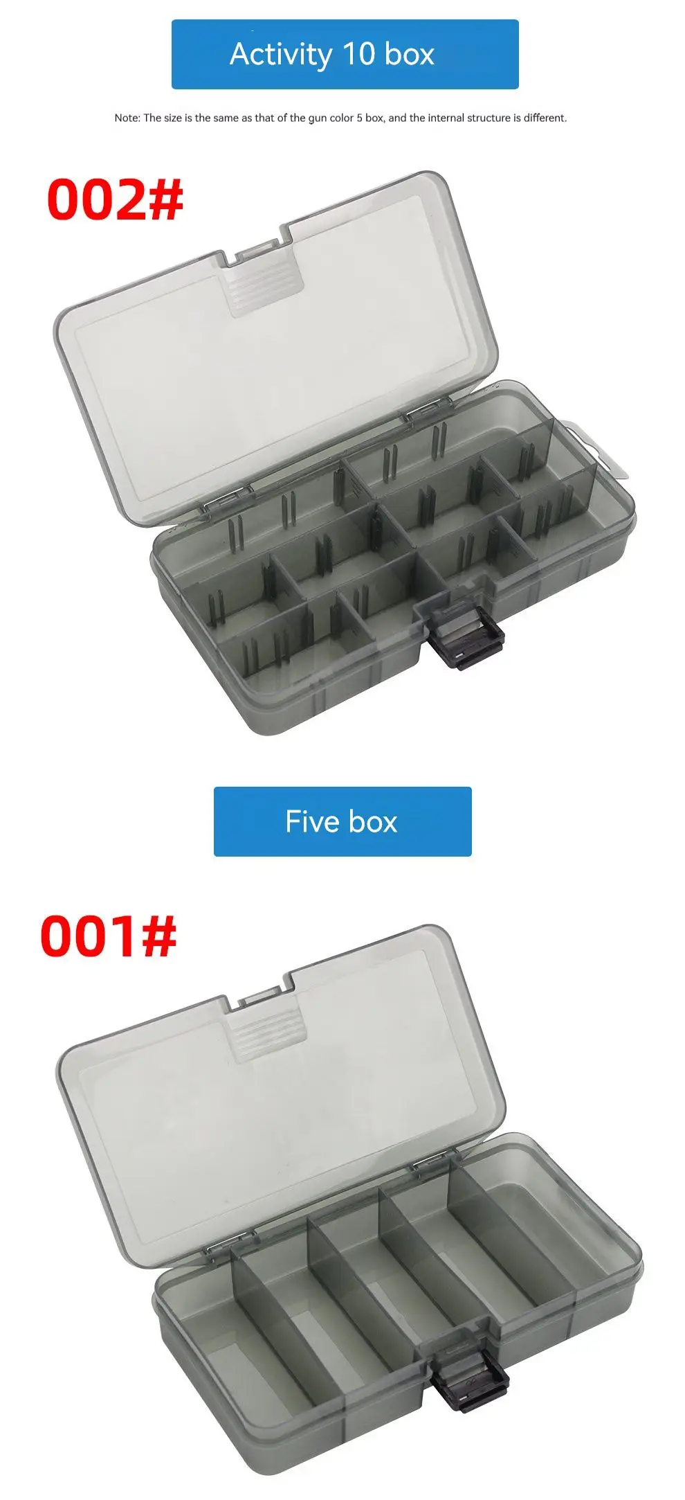 PRO BEROS 5/10 Fächer Angelgerät Boxen Angelköder Box Organizer Angelköder Tackle Aufbewahrungskoffer Pesca Werkzeuge Set – Detail 7