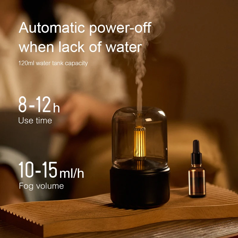 KINSCOTER Mini Aromatherapy Diffuser USB Air Humidifier Essential Oil Night Light Cold Mist Maker Sprayer for Home Bedroom 4