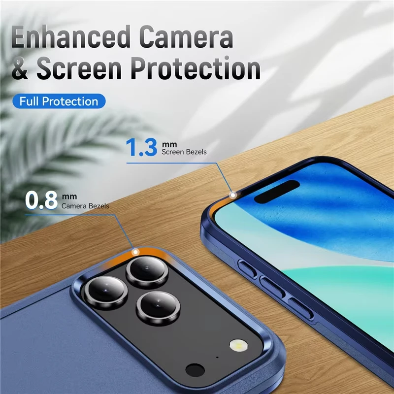 Ultimate Shockproof Armor Matte Phone Case with Silicone Bumper Cover