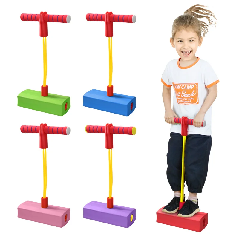 Sports Games Foam Pogo Stick Children Jumper Indoor Outdoor Fun Fitness Equipment Improve Bounce Sensory Toys for Boy Girl Gift