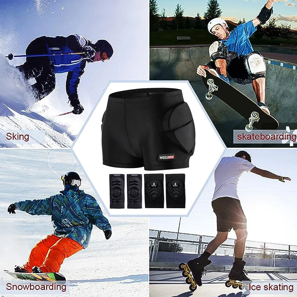 EVA Pad Snowboard Hip Protection Shorts Kids Adult Ski Roller Skating Hockey Riding Cycling Protective Butt Bicycle Short sports shorts protective shorts hip protective pads
