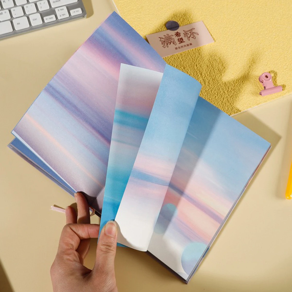 1 PC Creative Colorful Page Notebook Unique Gift Hardcover Diary Books Weekly Planner Handbook Color Inside Page For Studen