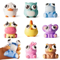 4PCS Funny Anti-Stress Pop Out Eyes Fidget Toy Squishy Kawaii Animal Squeeze Stress Relief Sensory Toy For ADHD Kids Adults 1