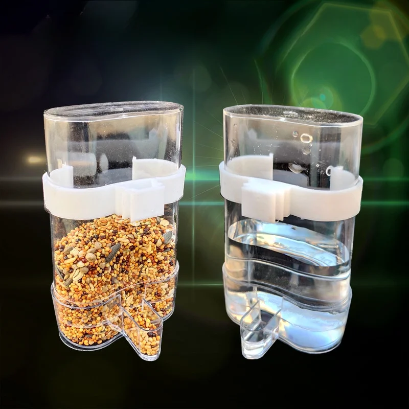 Bird Water Dispenser Food Feeder Automatic Parakeet Waterer for Parrot Cage Accessories