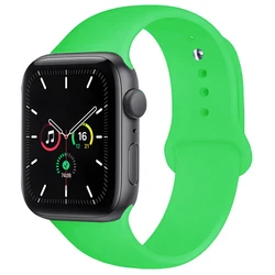 Silicone Sport Band for Apple Watch - Vibrant and Comfortable Bracelet (Bright Gr)