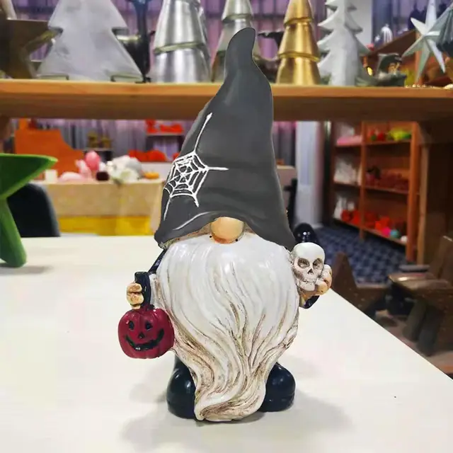 Halloween Arc Nélküli Baba Törpe Goblin Gyanta Dísz Kerti Szobor - Image 3