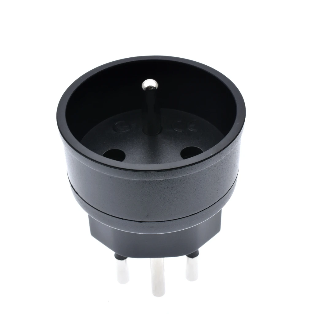 European to Swiss 3-Pin Travel Power Adapter – 10A 250V Converter Plug