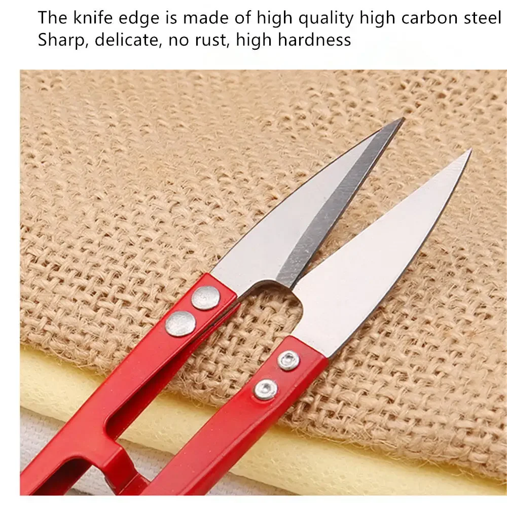 1pcs High high quality carbon steel Shear Fish line scissors 15g/10.5cm  U-shaped fishing line scissors sewing fishing pliers 3