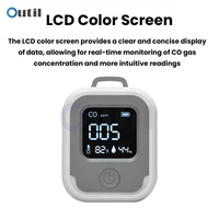 เครื่องตรวจจับคาร์บอนมอนอกไซด์แบบพกพาสำหรับการเดินทางพร้อมหน้าจอ LCD จอแสดงผล CO/อุณหภูมิ/ความชื้นแบบเรียลไทม์ พร้อมระบบแจ้งเตือน สำหรับบ้าน โรงแรม รถบ้าน 5