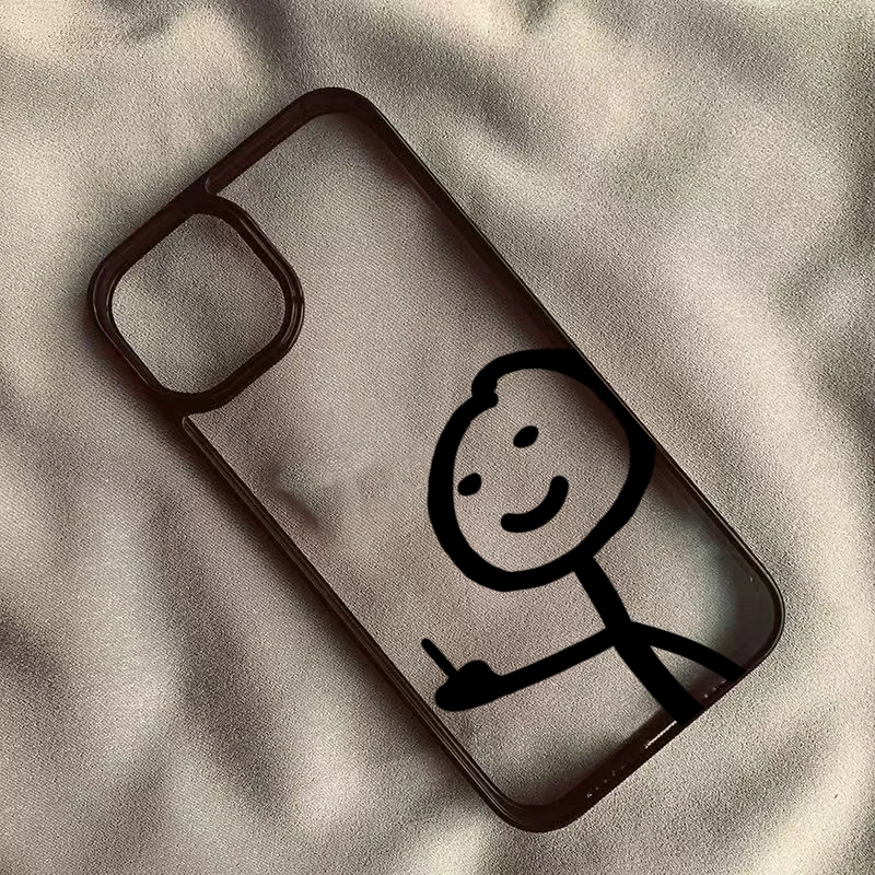 Adorable Cartoon Matchman Clear Phone Case