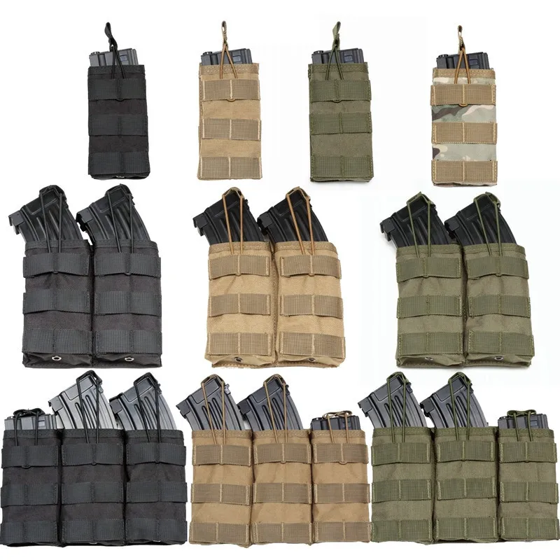 

1000D Nylon Single Double Triple Magazine Pouch Tactical AK AR15 M4 Military Pouch Molle Paintball Airsoft Magazine Pouch