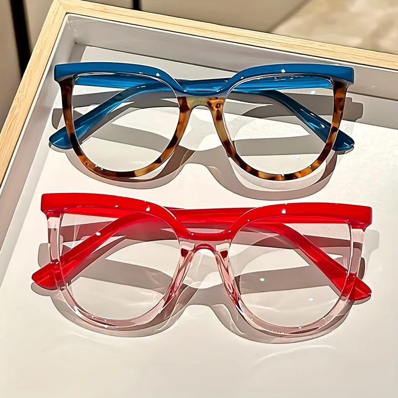 Vintage-Inspired Cat Eye Glasses for Women - Stylish, Lightweight & Durable with Blue Light Blocking Lenses