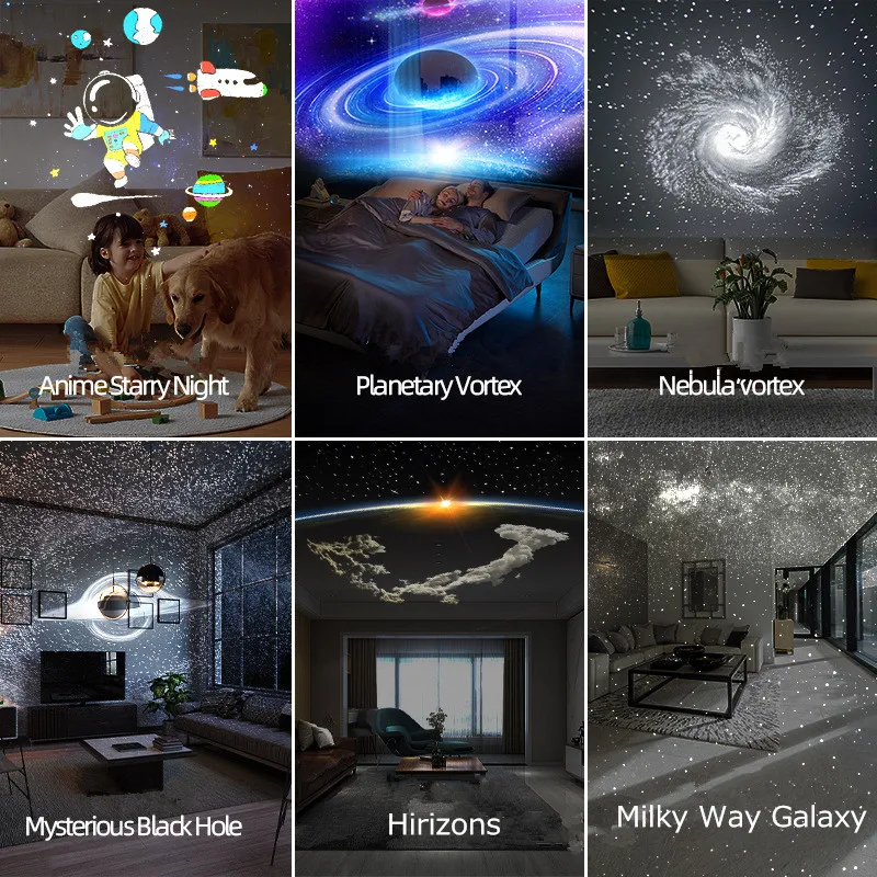 UFO LED 별 프로젝터 야간 조명, 8 in 1 천문관 프로젝션, 갤럭시 별이 빛나는 하늘 프로젝터 램프, 어린이 선물 방 장식, 신제품