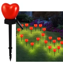 Solar Garden Lawn Light Love-shaped Waterproof Romantic Garden Light Outdoor Passage Ground  Decoration