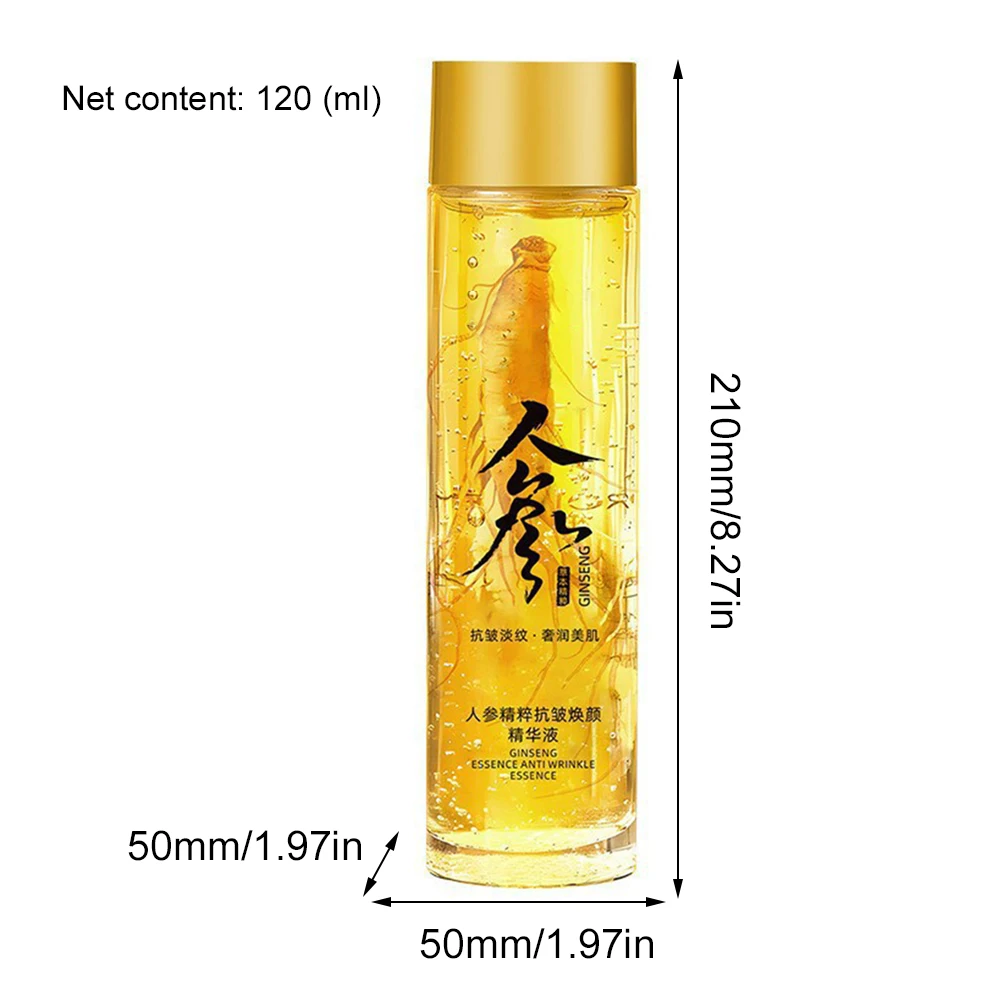 Facial Serum Ginseng Extract Liquid Hydrating Essence Oil Anti Aging Moisturizer Reduces Wrinkles