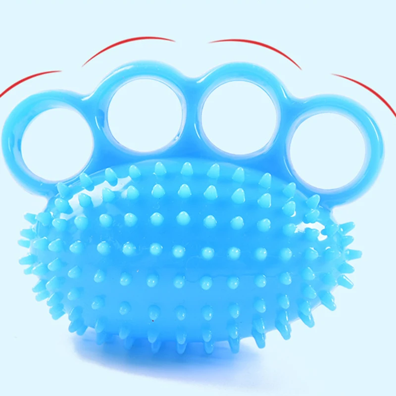 TPR Four-finger Hedgehog Ball Soft Grip Hand Training Massage Ball Rehabilitation Training Elderly Exercise Ball Hand