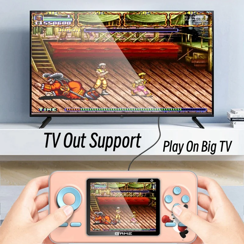 Mini Portable Game Console Retro Classic Handheld Game Player 8 Bit With 520 Free Games Kids Gift-Grey Durable 3