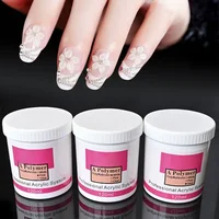 Acrylic Nail Powder 120ML 4.23 OZ Pink Clear & White Acrylic Powder Odor-Free Bubble-Free No Need Nail Lamp Long-Lasting Acrylic 1
