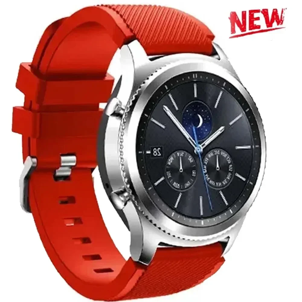 Premium Silicone Smartwatch Band – 20mm/22mm Adjustable Strap