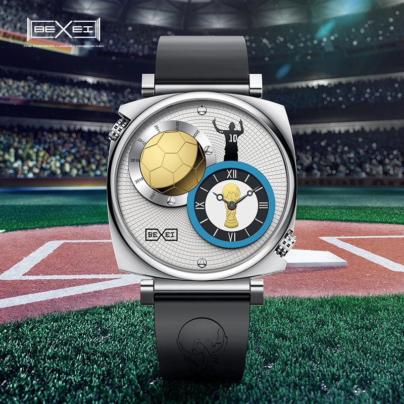 

BEXEI 8118 Double-faced Case Design Quartz Watch for men Switzerland 763 Movement Synthetic Sapphire 50m waterproof Wrist watch