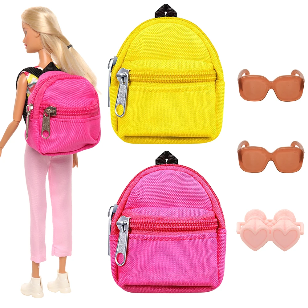 

5 Items Toys for Girl Boy Doll Accessories 2 Bags 2 Sunglasses 1 Telescope for Ken for Barbie unisex for Barbie Accesorios DIY