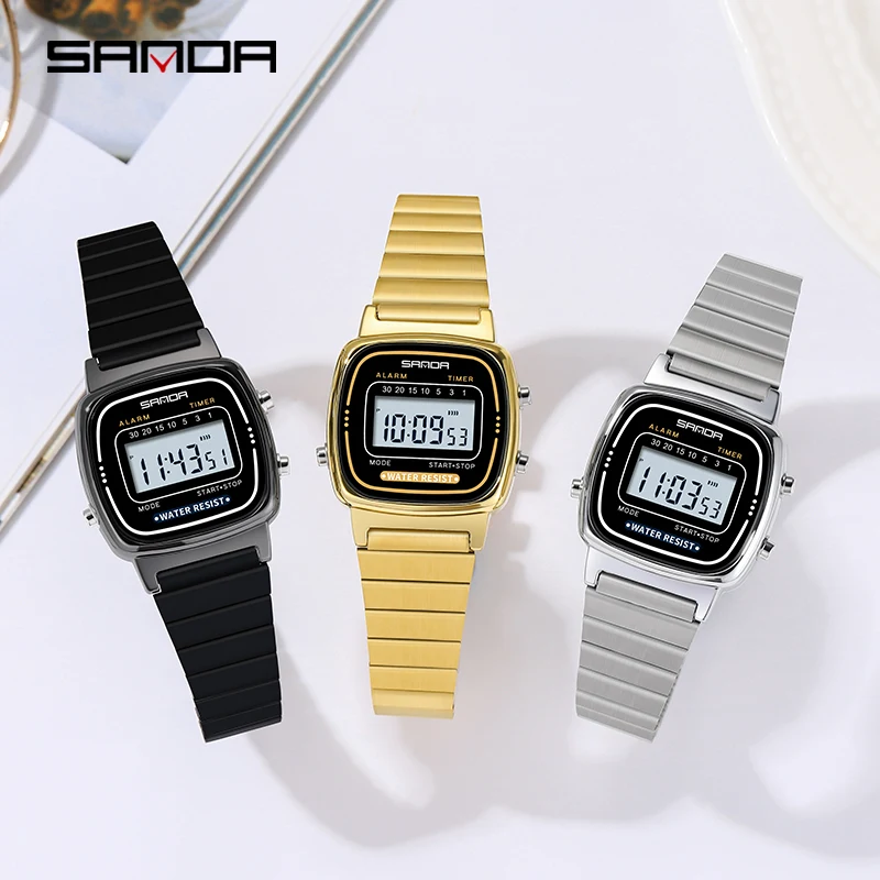 SANDA Elegant Luxury Waterproof LED Sports Watch