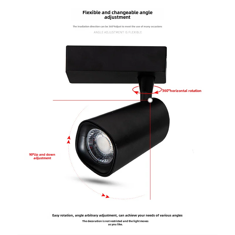 현대 미니멀리스트 LED 스포트라이트, 전시장 트랙 조명, 천장 슬라이드 조명, 배경 벽 상점, 의류 매장