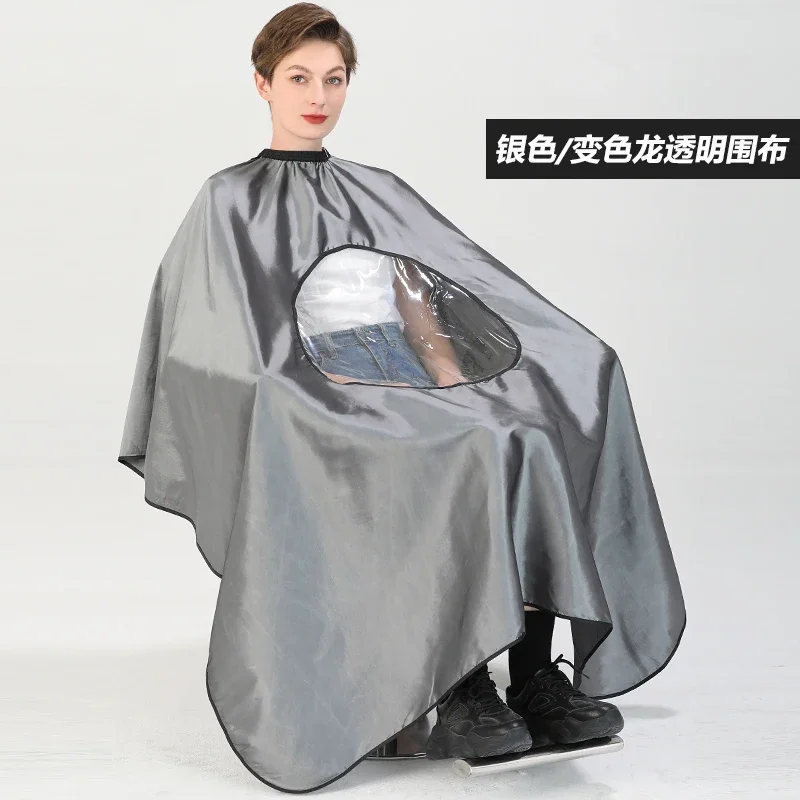 

Salon Hairdressing Cape Waterproof Hair Apron Professional Hair Cut Hairdresser Barbers Aprons Viewing Window Wrap Apron