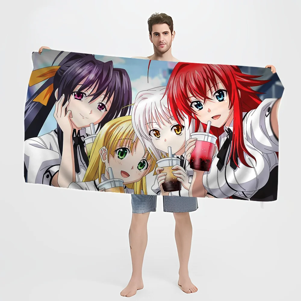 Anime High School DxD Cartoon Beach Towel Cute Kawaii Room Decor Bath Girls Children Hand Towels For Bathroom Shower 4
