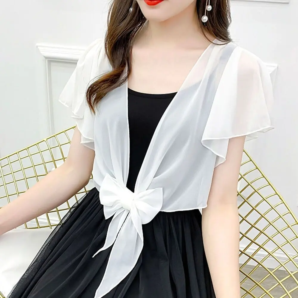 

Fashion Thin Section Cardigan Thin Loose Blouse High Quality Chiffon Shawl Women|Summer