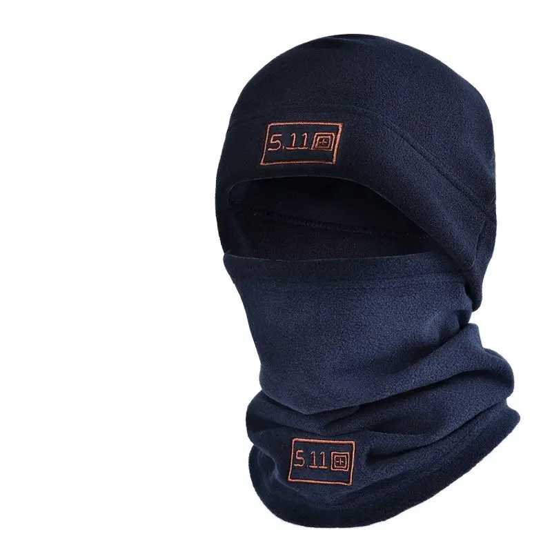 Fleece Hat and Scarf Set Winter Thermal Head Cover Tactical Warm Balaclava Face Mask Neck Warmer Sport Cycling Ski