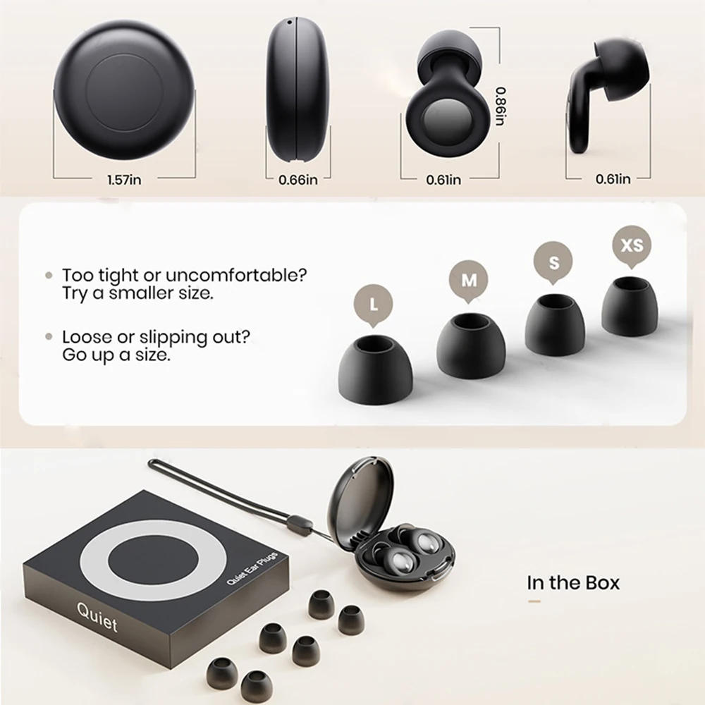 Silicone Noise-Reduction Waterproof Earplugs for Sleeping and Swimming