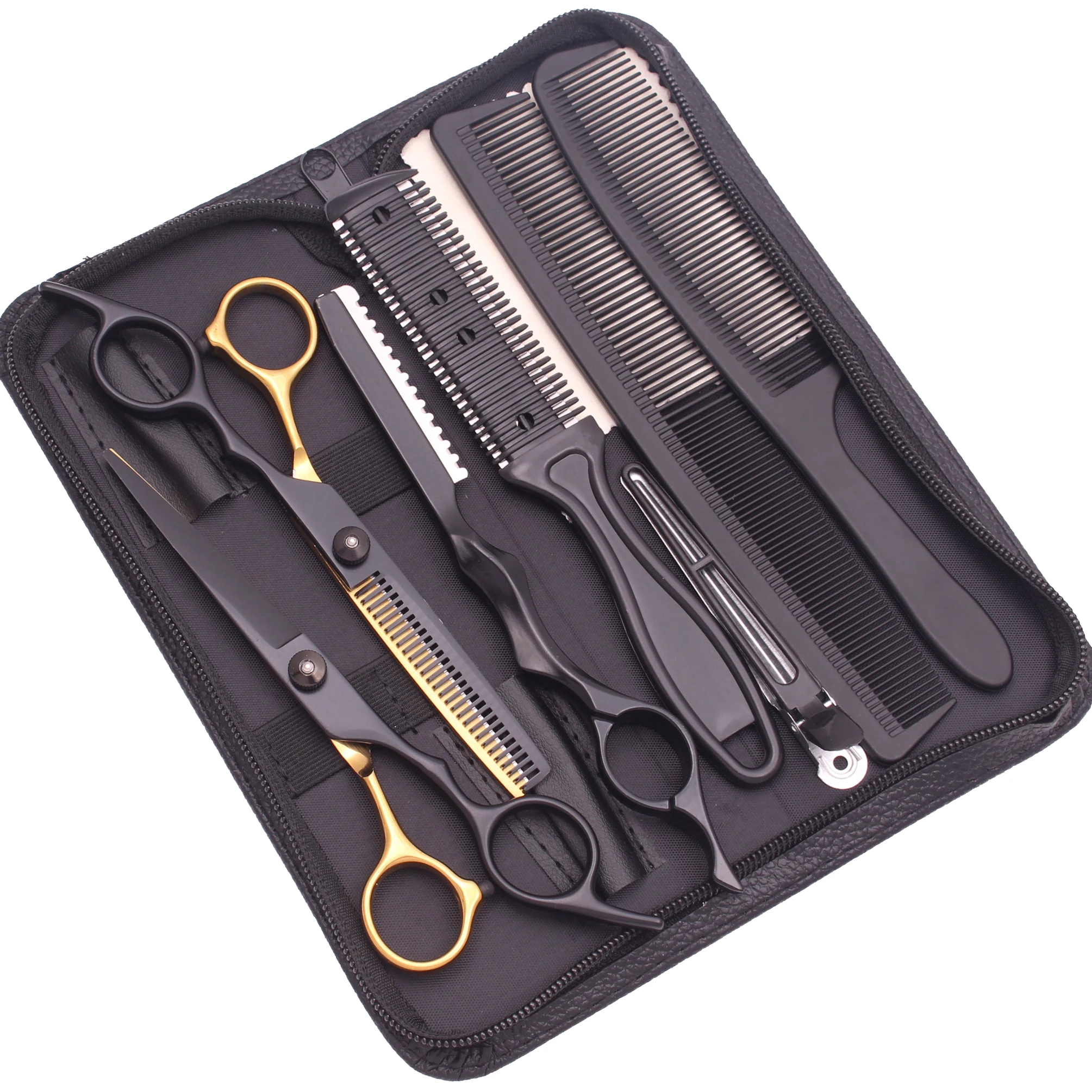Hairdressing Scissors 6.0" Hair Scissors Professional Cutting Shears Thinning Haircut Comb Razors Sets Salon Barber & Home