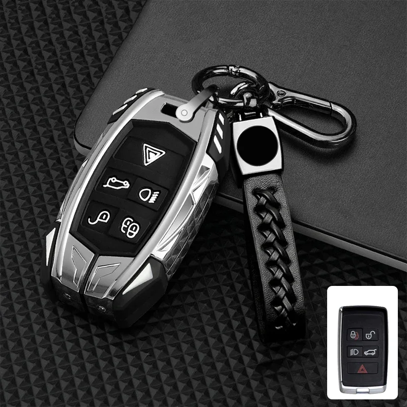 

Zinc Alloy Car Key Case Cover Shell For Land Rover Range Rover Discovery Evoque Sport Velar For Jaguar XE E-Pace Accessories