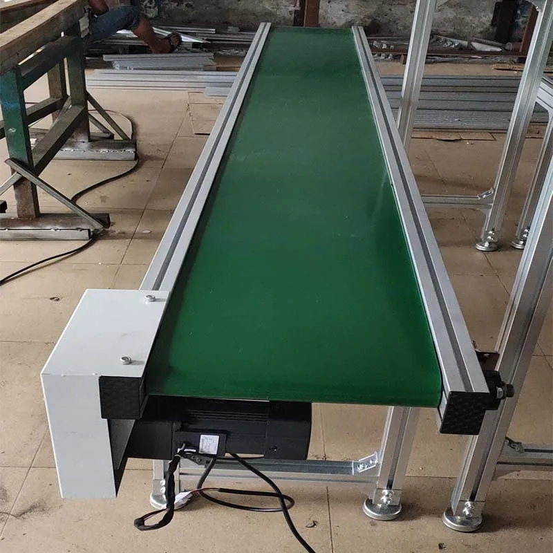 CustomizedIndustryAutomaticSmallConveyorBeltSystemVariableSpeedMiniSlatChainBelt