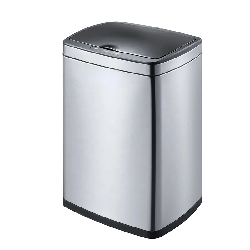 

luxury restaurant bathroom design motion sensor electric smart foot pedal intelligent induction trash cantrash can sensor open