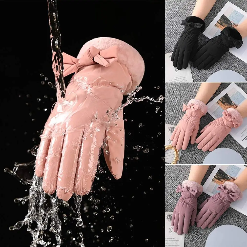 

Touch Screen Women's Winter Gloves Cotton Filled Thickened Fleece Windproof Cold Gloves Warm Cold Weather Gloves