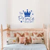 The Princess or Prince Sleeps Here The Crown Custom Girls Boys Room Wall Stickers DIY Wall Decoration Nursery Kids Baby Room 1