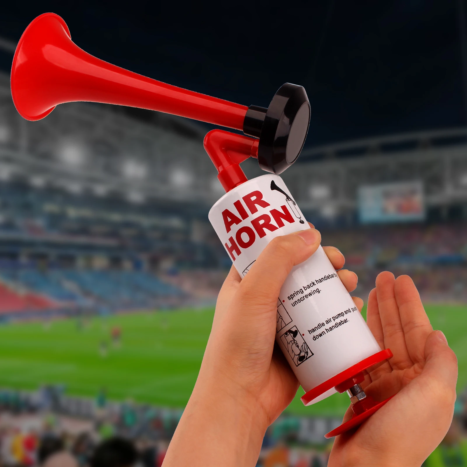 Air Horn Hand Held Pump Powered Football Festival Extremely Loud Fog Horn 
