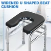 U-Shaped Shower Chair with Thick Padded Cushion, 400LBS Stainless Steel Shower Seat for Inside Shower, Adjustable Bath Chair 3