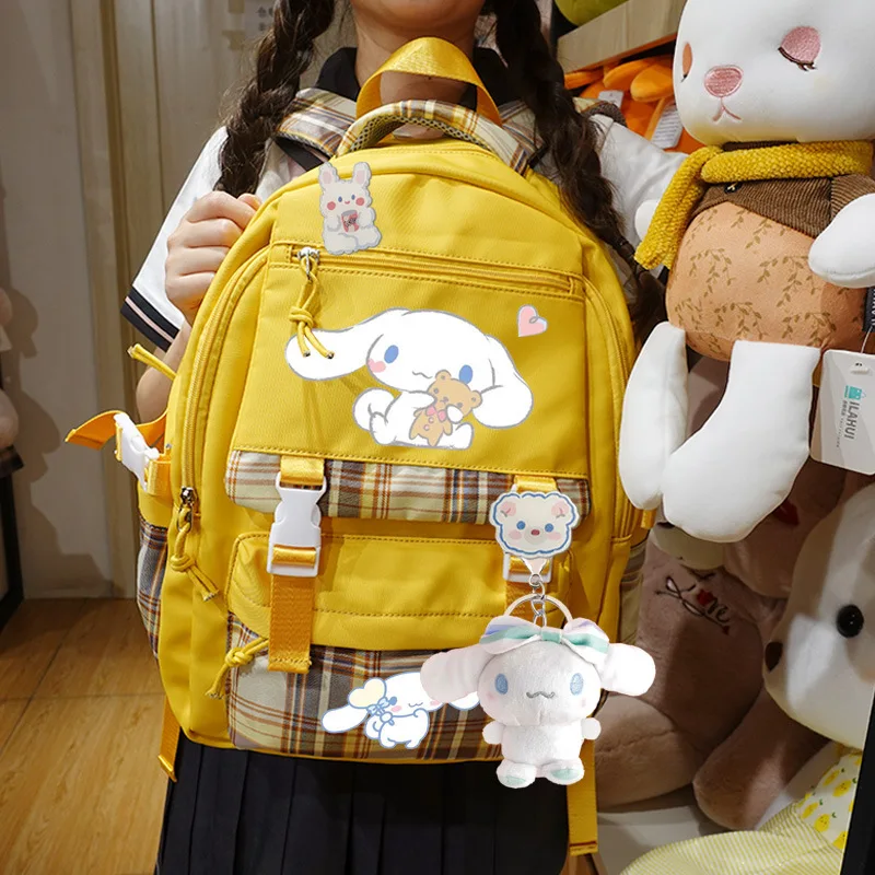 2023 Sanrio Cinnamoroll Baby Spine Protection Schoolbag Kawaii Cartoon Anime Primary School Girls Large Backpack Waterproof Gift
