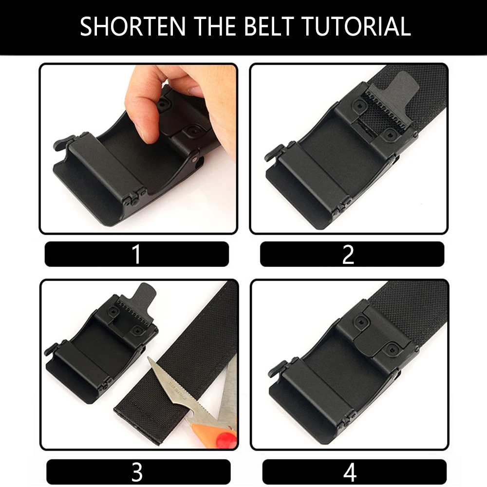 TUSHI Militärgürtel für Herren, 4,3 cm, Nylon, Metall, automatische Schnalle, Polizei-Arbeitsgürtel, taktischer Outdoor-Gürtel, Zubehör, mehrere Größen – Detail 13