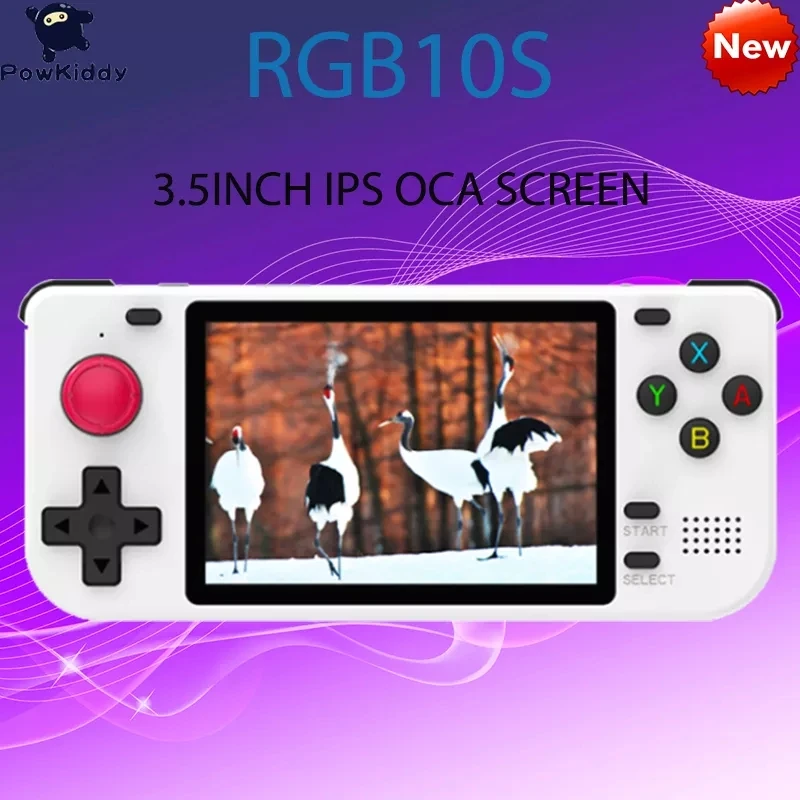 

Powkiddy RGB10S New 3.5Inch IPS OCA Full Fit Retro Mini Game Players RK3326 Support WIFI Open Source Linux Portable Game Console