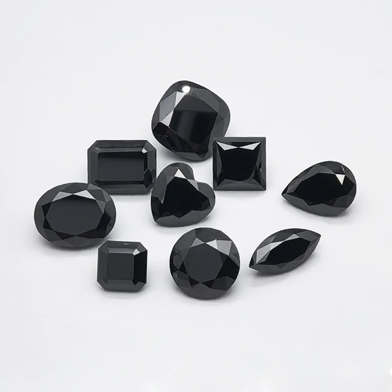 Black Moissanite Stones with GRA Certificate 0.5-5.0ct Round/Pear/Oval/Emerald/Heart/Cushion/Princess/Asscher/Marquise Cut 2